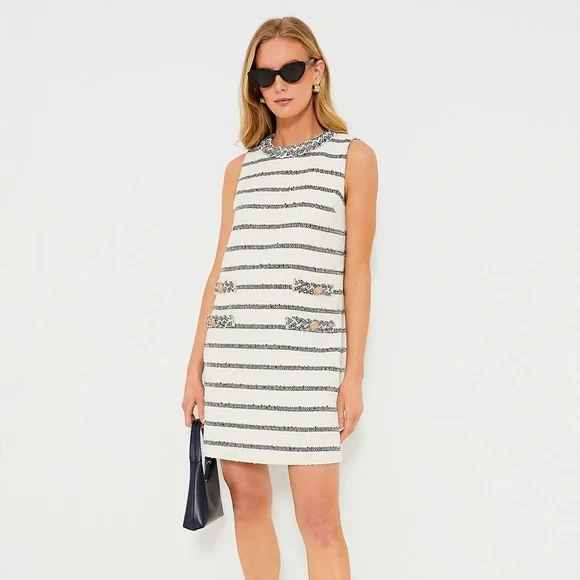 Tuckernuck | Dresses | Tuckernuck Navy Stripe Tweed Sleeveless Jackie Dress  Large | Poshmark